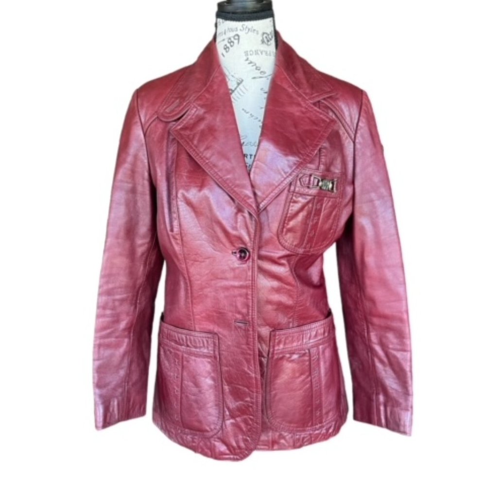 Etienne Aigner Leather red Jacket